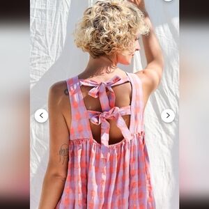 OFFON clothing seersucker sleeveless maxi dress NWOT